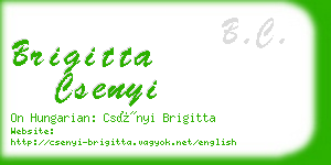 brigitta csenyi business card